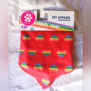 Red heart PRIDE dog bandana size Medium/large